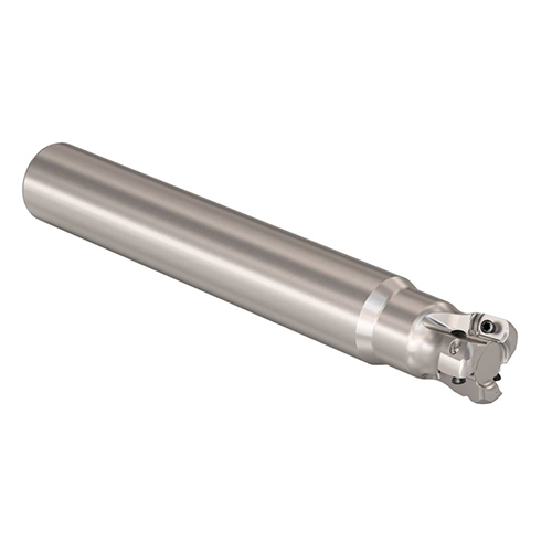 R217.21-01.00-0-LO06-3A 0.7362" Diameter 1.0000" Shank Coolant Through 3-Flute Indexable High Feed End Mill product photo Front View L