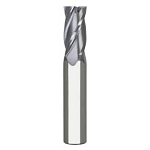 0.0938" Diameter x 0.1250" Shank 4-Flute Short TiAlN Coated Carbide Square End Mill product photo Front View L