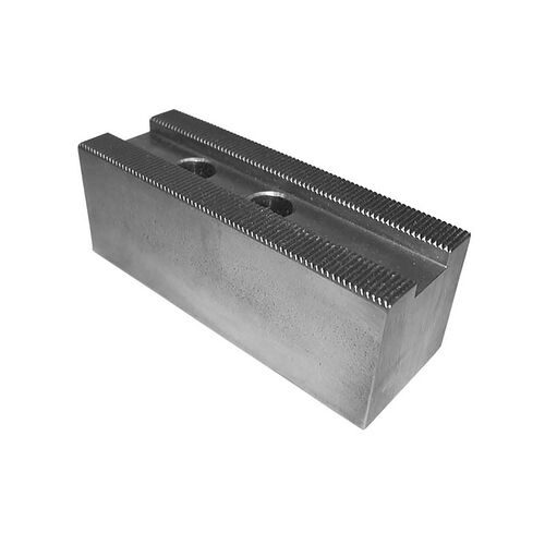 6" Rectangular Soft Top Jaw With Metric Serration (Piece) - 60mm Height product photo Front View L
