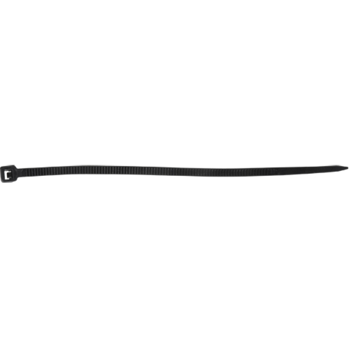 11" Cable Tie, 50 lbs. Tensile Strength, Black product photo Front View L