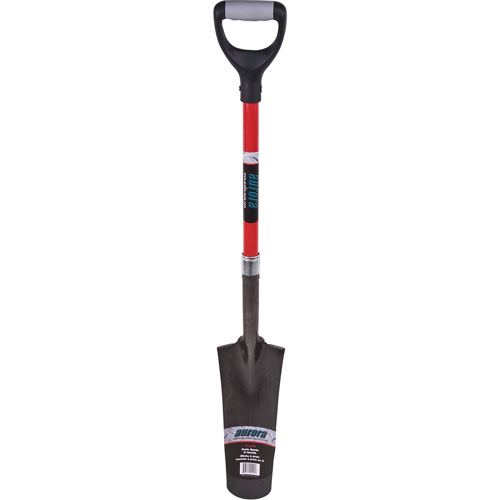 29" Carbon Steel Heavy-Duty Drain Spade, 14" x 5-1/2" Blade, D-Grip Handle product photo Front View L
