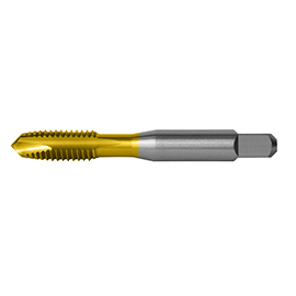 M8x1.25 Metric 6H D5 TiN Coated High Speed Steel Plug Chamfer Spiral Point Tap product photo