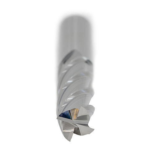 8.0mm Diameter x 8mm Shank 4-Flute Long Length Blue Series Carbide End Mill product photo Side View L