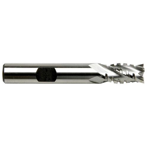 1/4" Diameter x 5/8" Shank 4-Flute Rougher Finisher HSCO Cobalt End Mill product photo Front View L