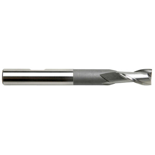 3/8" Diameter x 3/8" Shank 2-Flute Extended Shank HSCO Cobalt End Mill product photo Front View L