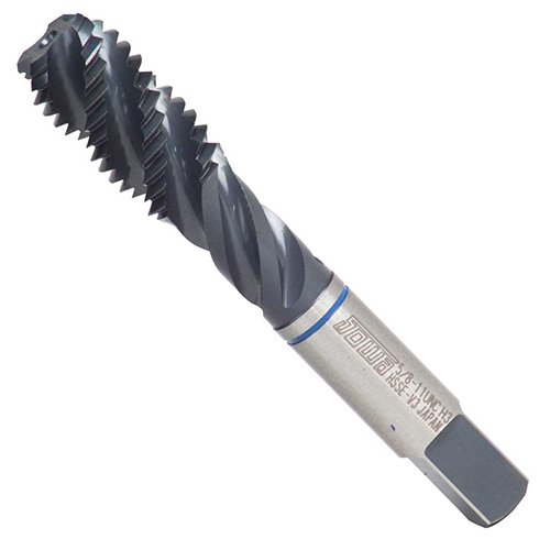 1/2"-13 UNC Blue Ring HSSE-V3 Spiral Flute Tap product photo Front View L