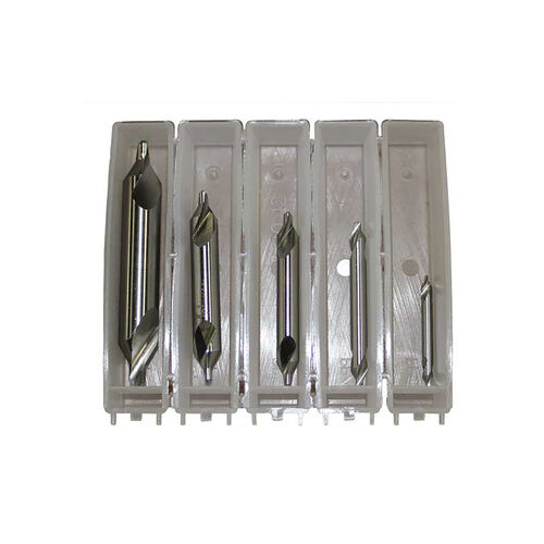 5pc 60º H.S.S. Combined Drill & Countersink Set product photo Front View L
