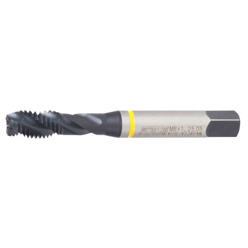 7/8"-14 UNF Yellow Ring HSSE-V3 Spiral Flute Tap product photo Front View L