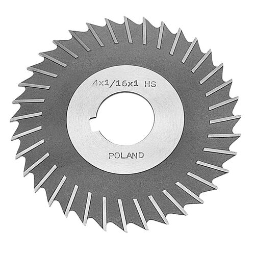 2-1/2" x 3/32" x 7/8" Bore H.S.S. Plain Tooth Slitting Saw product photo Front View L