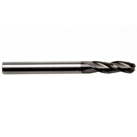 6mm Diameter 3-Flute Ball Nose Regular Length TiAlN Coated Carbide End Mill product photo