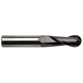 4.5mm Diameter 2-Flute Ball Nose Regular Length TiAlN Coated Carbide End Mill product photo
