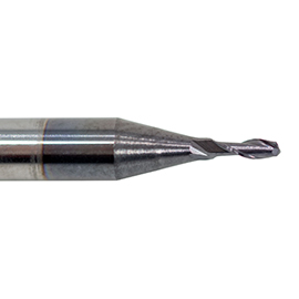 0.020" Diameter 2-Flute Miniature Solid Carbide End Mill TiAlN Coated product photo Side View S