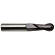 2.5mm Diameter 2-Flute Ball Nose Regular Length TiAlN Coated Carbide End Mill product photo