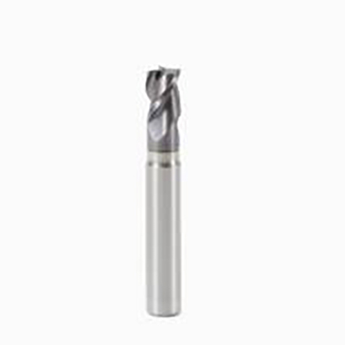 2mm Diameter x 2mm Shank 3-Flute Short Length MEGA Coated Carbide End Mill product photo Front View L