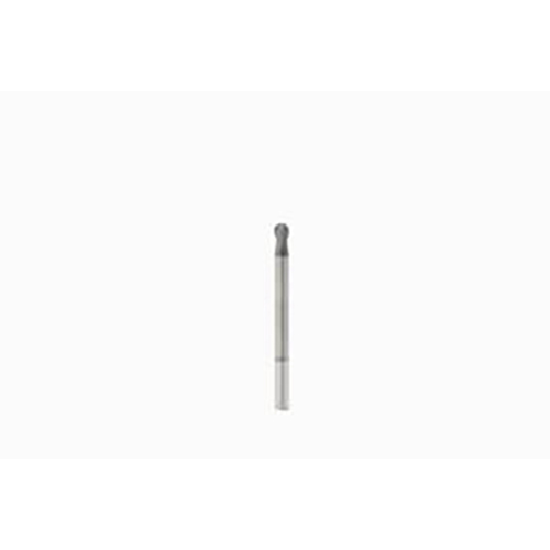 6.00mm Diameter x 6.00mm Shank 2-Flute Stub Length Diamond Coated Carbide Ball Nose End Mill product photo Front View L