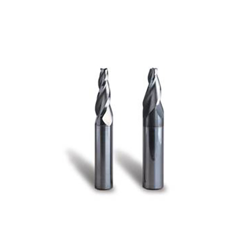 2mm Tip Diameter x 10mm Shank 3-Flute 11 Degree MEGA Coated Carbide Tapered End Mill product photo Front View L