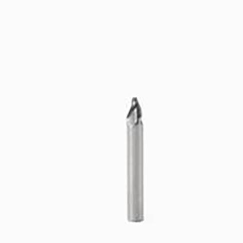 2.5mm Tip Diameter x 10mm Shank 20º Tapered Carbide End Mill product photo Front View L