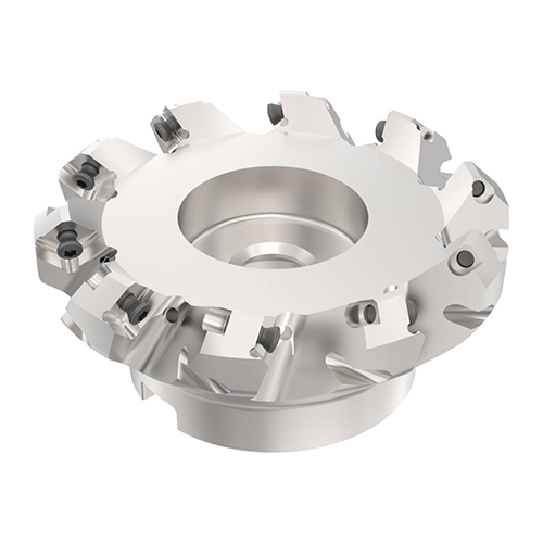 R220.53-06.00-15-10 6.2992" Diameter 45º Angle 10-Flute Quattromill Face Mill product photo Front View L