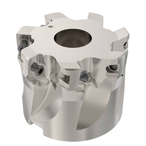 R220.69-02.00-12-7AN 2" Diameter 3/4" Arbor Hole 7-Flute Indexable Square Face Mill product photo Front View L