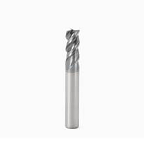 0.1250" Diameter x 0.1250" Shank 0.0015" Corner Chamfer 3-Flute Short Length SIRON-A Coated Carbide Corner Chamfer End Mill product photo Front View L