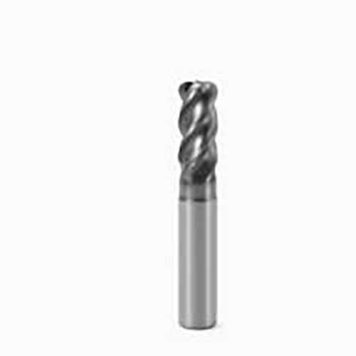 8mm Diameter x 8mm Shank 4-Flute SIRON-A Coated Corner Radius Carbide End Mill product photo Front View L