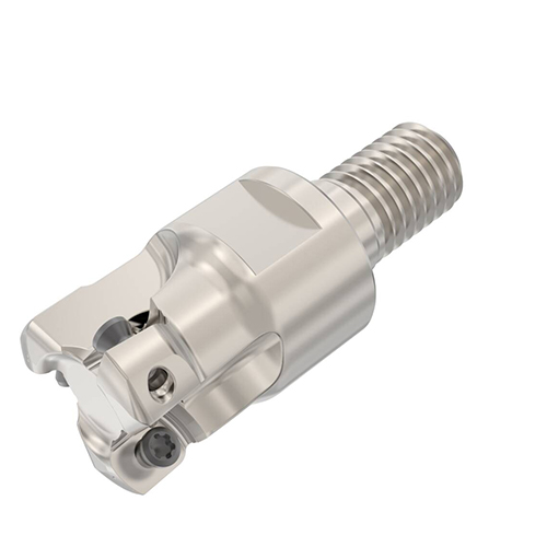 R217.21-1020.RE-LP06.3A 11.5 Diameter M10 Combimaster Shank Coolant Through 3-Flute Indexable High Feed End Mill product photo Front View L