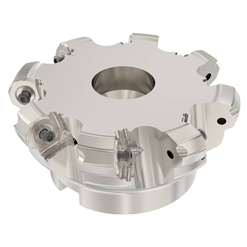 R220.21-05.00-ON09-8A 4.4232" Diameter 8-Flute Indexable High Feed Face Mill product photo Front View L