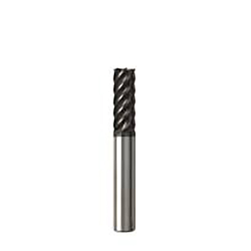 8mm Diameter x 8mm Shank 0.08mm Corner Chamfer 6-Flute Short Length NXT Coated Carbide Corner Chamfer End Mill product photo Front View L