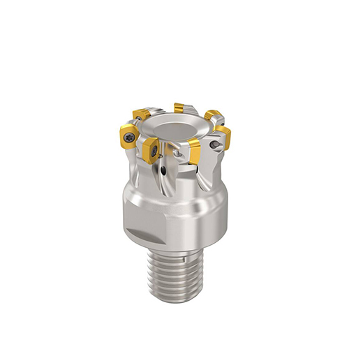 R217.21-01.50-20RE-LP06.7A 1.1811" Diameter M20 Combimaster Shank Coolant Through 7-Flute Indexable High Feed End Mill product photo Front View L