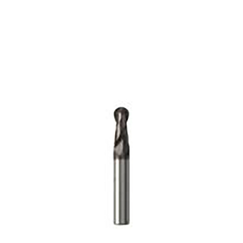 20.00mm Diameter x 20.00mm Shank 2-Flute Stub Length NXT Coated Carbide Ball Nose End Mill product photo Front View L