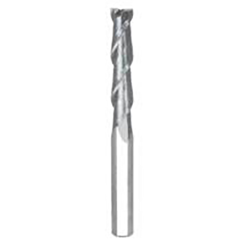 1/2" Diameter x 0.5000" Shank 2-Flute AlTiN Coated Corner Radius Carbide End Mill product photo Front View L