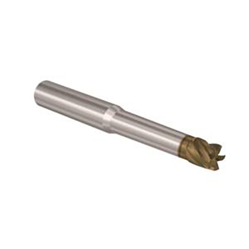 4mm Diameter x 6mm Shank 2-Flute HXT Coated Corner Radius Carbide End Mill product photo Front View L