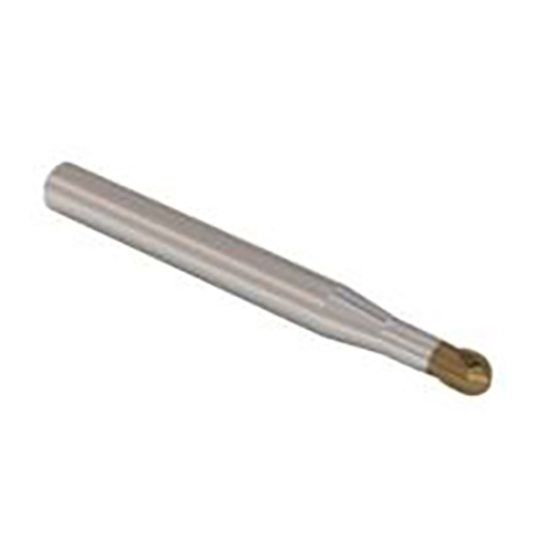 2.00mm Diameter x 3.00mm Shank 2-Flute Short Length HXT Coated Carbide Ball Nose End Mill product photo Front View L