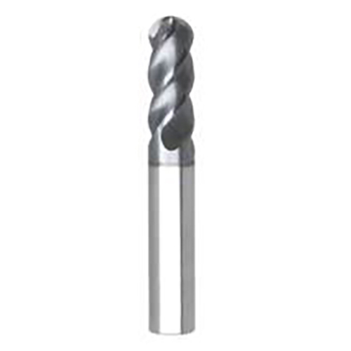 0.1875" Diameter x 0.1875" Shank 4-Flute Short Length AlTiN Coated Carbide Ball Nose End Mill product photo Front View L