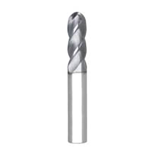 10.00mm Diameter x 10.00mm Shank 4-Flute Standard Length AlTiN Coated Carbide Ball Nose End Mill product photo Front View L