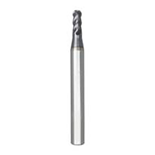 5.00mm Diameter x 6.00mm Shank 4-Flute Short Length AlTiN Coated Carbide Ball Nose End Mill product photo Front View L