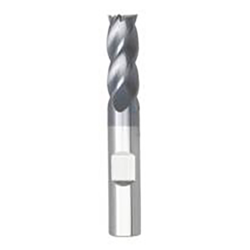 3/8" Diameter x 3/8" Shank 4-Flute Short Length AlTiN Coated Carbide End Mill product photo Front View L