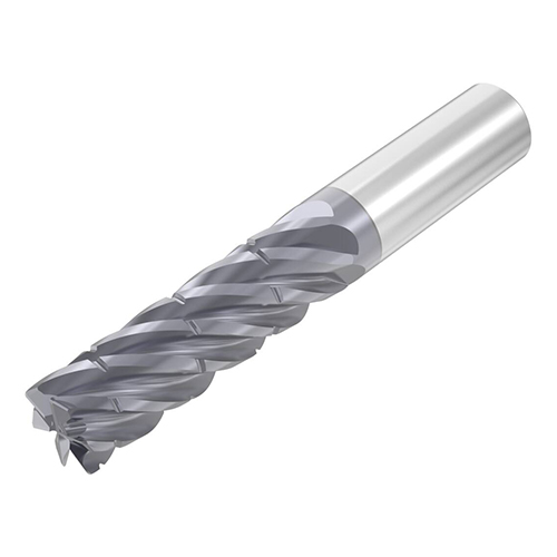 1" Diameter x 1" Shank 6-Flute Standard AlTiN Coated Carbide Roughing End Mill product photo Front View L