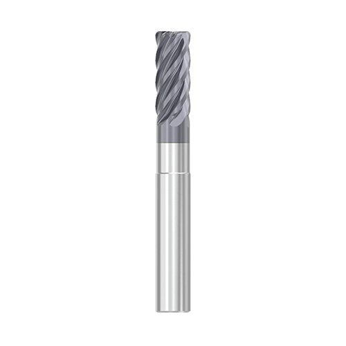 1" Diameter x 1.0000" Shank 6-Flute AlTiN Coated Corner Radius Carbide End Mill product photo Front View L