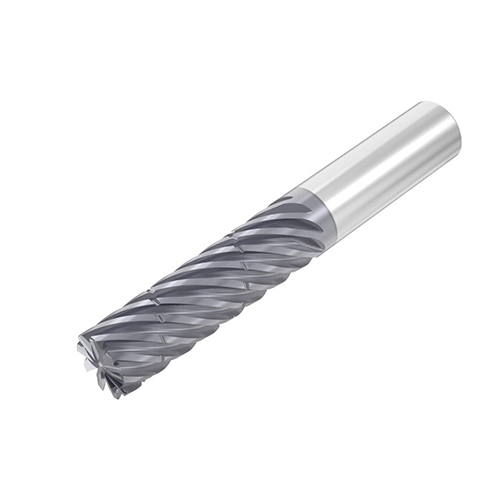 5/8" Diameter x 5/8" Shank 9-Flute Standard Length AlTiN Coated Carbide Roughing End Mill product photo Front View L