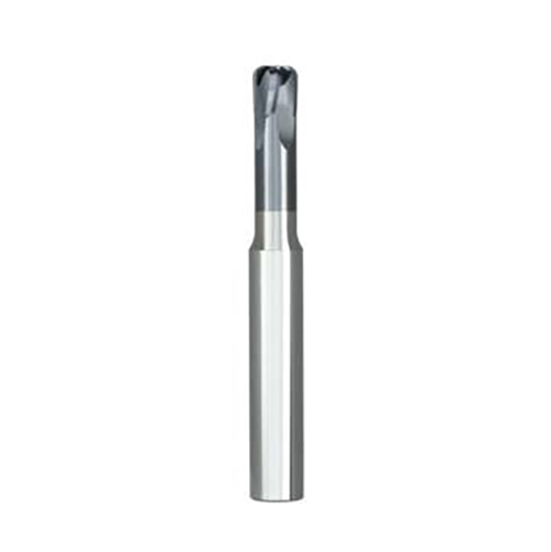 4mm Diameter x 6mm Shank 4-Flute Long Length AlTiN Coated Carbide High Feed End Mill product photo Front View L