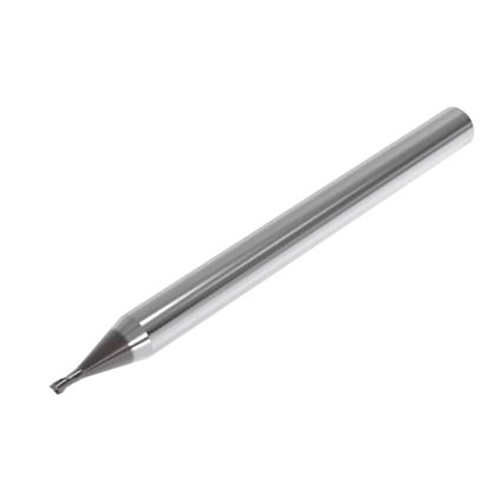 1mm Diameter x 4mm Shank 2-Flute SIRON-A Coated Corner Radius Carbide End Mill product photo Front View L