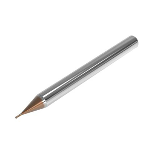 0.20mm Diameter x 4.00mm Shank 2-Flute Short Length HXT Coated Carbide Ball Nose End Mill product photo Front View L