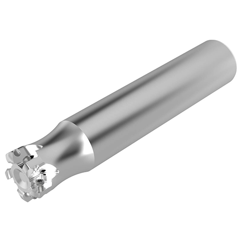R217.21-01.50-0-LP09-5A 0.9921" Diameter 1.5000" Shank Coolant Through 5-Flute Indexable High Feed End Mill product photo Front View L