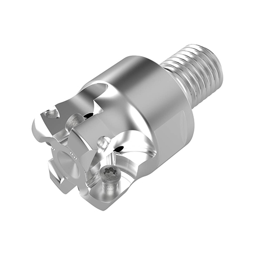 R217.21-01.25-16RE-LP09-4A 0.7441" Diameter M16 Combimaster Shank Coolant Through 4-Flute Indexable High Feed End Mill product photo Front View L