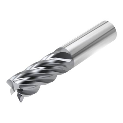 1/2" Diameter x 0.5000" Shank 5-Flute AlCrN Coated Corner Radius Carbide End Mill product photo Front View L