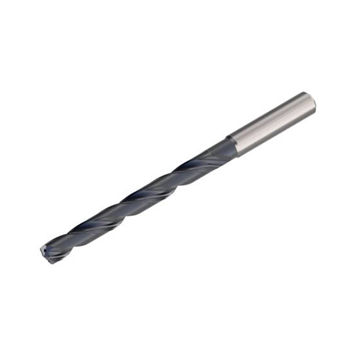 0.3437" Diameter 8xD 140 Degree Point Carbide Taper Length Drill Bit product photo Front View L