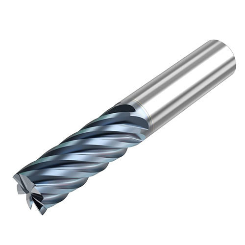 0.5000" Diameter x 0.5000" Shank 7-Flute Standard HTA Coated Carbide Square End Mill product photo Front View L