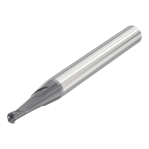 3.00mm Diameter x 6.00mm Shank 2-Flute Short Length SIRON-A Coated HMG Ball Nose End Mill product photo Front View L