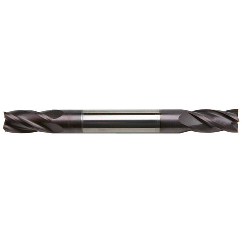 7/16" Diameter x 7/16" Shank 4-Flute Stub Length Double End Yellow Series Carbide End Mill product photo Front View L